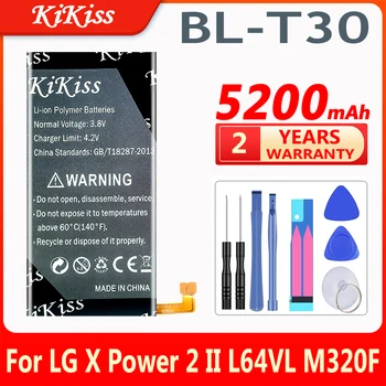KiKiss 5200mAh BL-T30 Náhradná Batéria Pre LG X Power 2 II L64VL M320F M320N M322 L63BL K10 Moc M320 M320DSN M320TV MLV7N