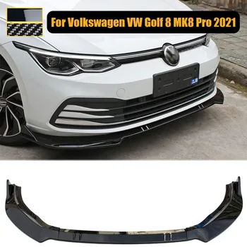 Pre Volkswagen VW Golf 8 MK8 Pro 2021 Predný Nárazník Pery Spojler, Bočné Štiepačky Bradou Telo Kit Stráže Deflektor Auto Príslušenstvo