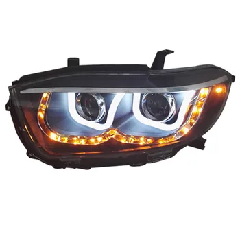 Upravený LED angel eyes clona objektívu svetlometu montáž ďaleko a blízko lúč pre Toyota Highlander 2009 2010 2011 2 ks